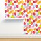 Bright Balloons Birthday Party Colorful Happy Orange Red Pink Custom Removable Wallpaper by Spoonflower Peel & Stick Wallpaper 2FT Wide